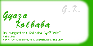 gyozo kolbaba business card